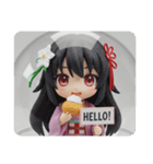 シュークリームを食べる精霊みなみちゃん（個別スタンプ：8）