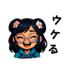 メガネの思春期女の子（個別スタンプ：10）