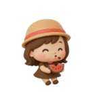 3Dゆるふわボブガール◎夏のあいさつ #1（個別スタンプ：2）
