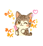 キジ白おはぎちゃんのスタンプです。（個別スタンプ：6）