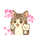 キジ白おはぎちゃんのスタンプです。（個別スタンプ：7）