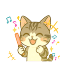 キジ白おはぎちゃんのスタンプです。（個別スタンプ：10）