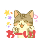 キジ白おはぎちゃんのスタンプです。（個別スタンプ：15）