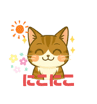 キジ白おはぎちゃんのスタンプです。（個別スタンプ：18）
