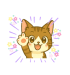 キジ白おはぎちゃんのスタンプです。（個別スタンプ：25）