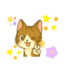キジ白おはぎちゃんのスタンプです。（個別スタンプ：30）