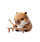 カピバラ呼吸だけで生存中（個別スタンプ：14）