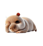 カピバラ呼吸だけで生存中（個別スタンプ：15）