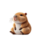 カピバラ呼吸だけで生存中（個別スタンプ：17）