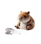 カピバラ呼吸だけで生存中（個別スタンプ：18）