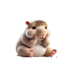カピバラ呼吸だけで生存中（個別スタンプ：26）
