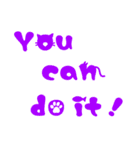 かわいい英字☆前向きな言葉集(ネコ編)（個別スタンプ：10）