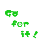 かわいい英字☆前向きな言葉集(ネコ編)（個別スタンプ：24）