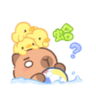 カピバラよく使うかわいいセリフとやりとり（個別スタンプ：4）