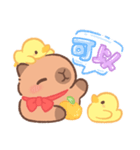 カピバラよく使うかわいいセリフとやりとり（個別スタンプ：13）