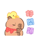 カピバラよく使うかわいいセリフとやりとり（個別スタンプ：33）