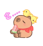 カピバラよく使うかわいいセリフとやりとり（個別スタンプ：38）