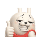 デカ動く 3D擦れうさぎ（夏）（個別スタンプ：1）
