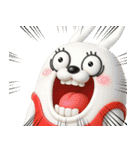 デカ動く 3D擦れうさぎ（夏）（個別スタンプ：17）