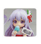 かき氷を食べる精霊みなみちゃん（個別スタンプ：5）