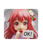 さくらんぼみなみちゃんカプセルトイ（個別スタンプ：3）
