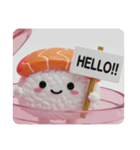寿司すしカプセルトイ(四角型)（個別スタンプ：4）