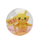 イナズマカミナリカプセルトイ(丸型)（個別スタンプ：8）