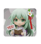 本を読む精霊みなみちゃんカプセルトイ（個別スタンプ：1）