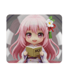 本を読む精霊みなみちゃんカプセルトイ（個別スタンプ：2）