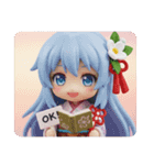 本を読む精霊みなみちゃんカプセルトイ（個別スタンプ：3）