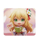 本を読む精霊みなみちゃんカプセルトイ（個別スタンプ：4）