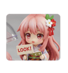 本を読む精霊みなみちゃんカプセルトイ（個別スタンプ：6）