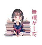 限界★制服の女の子の崩壊スタンプ（個別スタンプ：26）