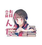 限界★制服の女の子の崩壊スタンプ（個別スタンプ：28）