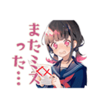 限界★制服の女の子の崩壊スタンプ（個別スタンプ：29）