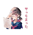 限界★制服の女の子の崩壊スタンプ（個別スタンプ：33）