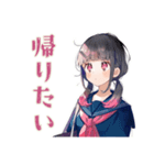 限界★制服の女の子の崩壊スタンプ（個別スタンプ：36）