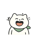 しろねこの日常リアクション（個別スタンプ：4）