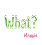 ピンクのバブルバルーンの英語の単語（個別スタンプ：28）
