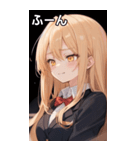 金髪ロングストレートの憂い（個別スタンプ：9）