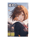 茶髪ボブカットの好奇心（個別スタンプ：23）