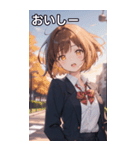 茶髪ボブカットの好奇心（個別スタンプ：31）