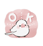 シックな文鳥さん（個別スタンプ：1）