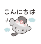 シックな文鳥さん（個別スタンプ：7）