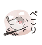 シックな文鳥さん（個別スタンプ：24）