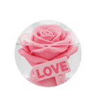 薔薇バラカプセルトイ(丸型)（個別スタンプ：1）