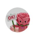 薔薇バラカプセルトイ(丸型)（個別スタンプ：4）