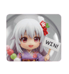 串団子を食べている精霊みなみちゃん（個別スタンプ：2）