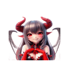 赤い悪魔の表情リアクション（個別スタンプ：1）