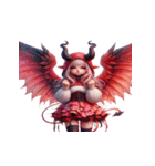 赤い悪魔の表情リアクション（個別スタンプ：3）